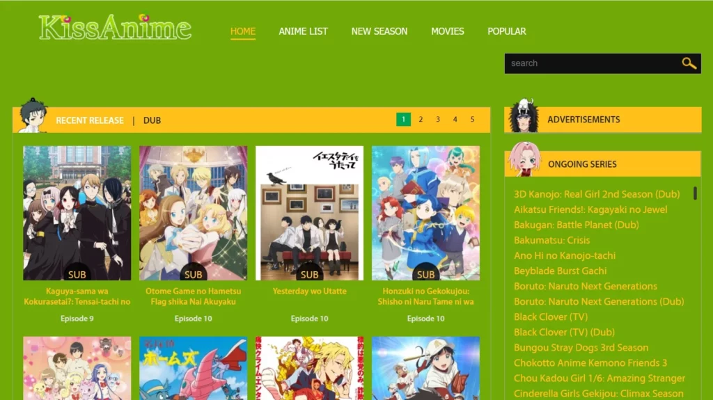 Kissanime Anime Streaming Website